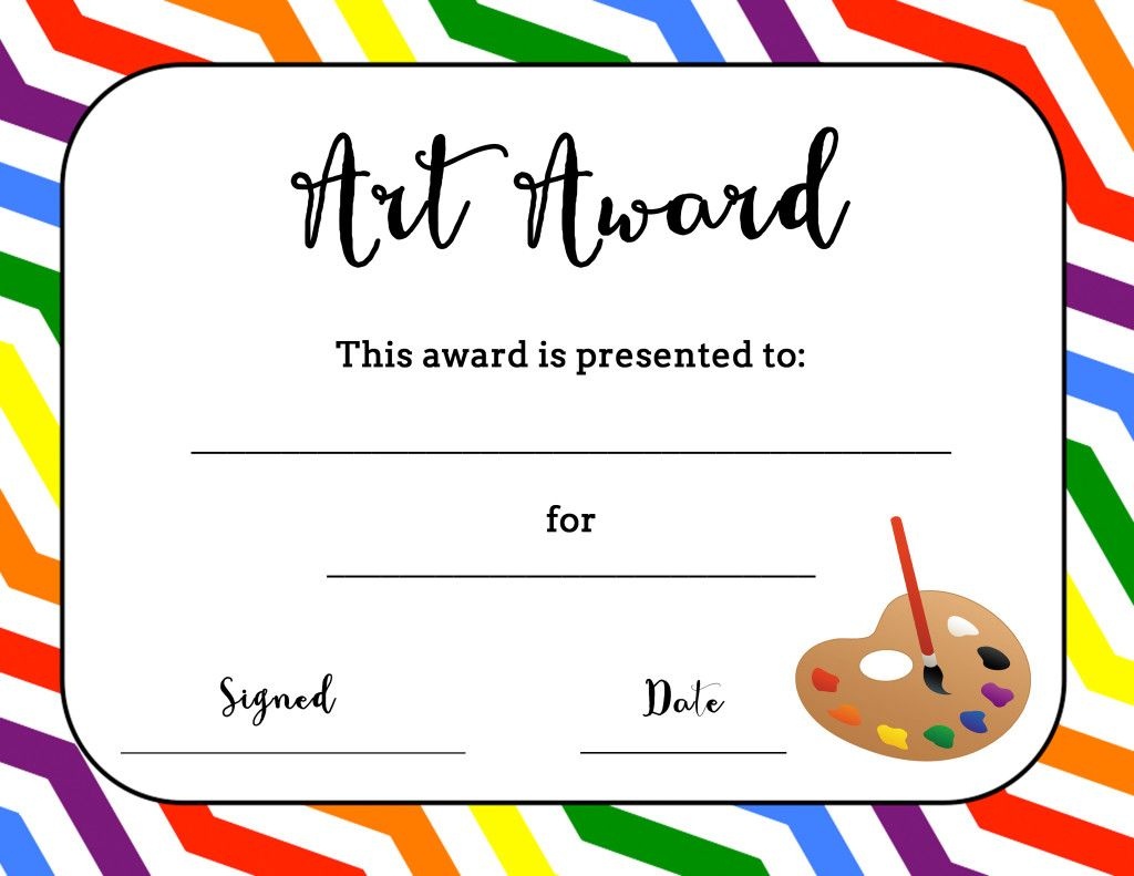 Art Award Certificate (Free Printable) | Art | Art Classroom - Free Printable Halloween Award Certificates