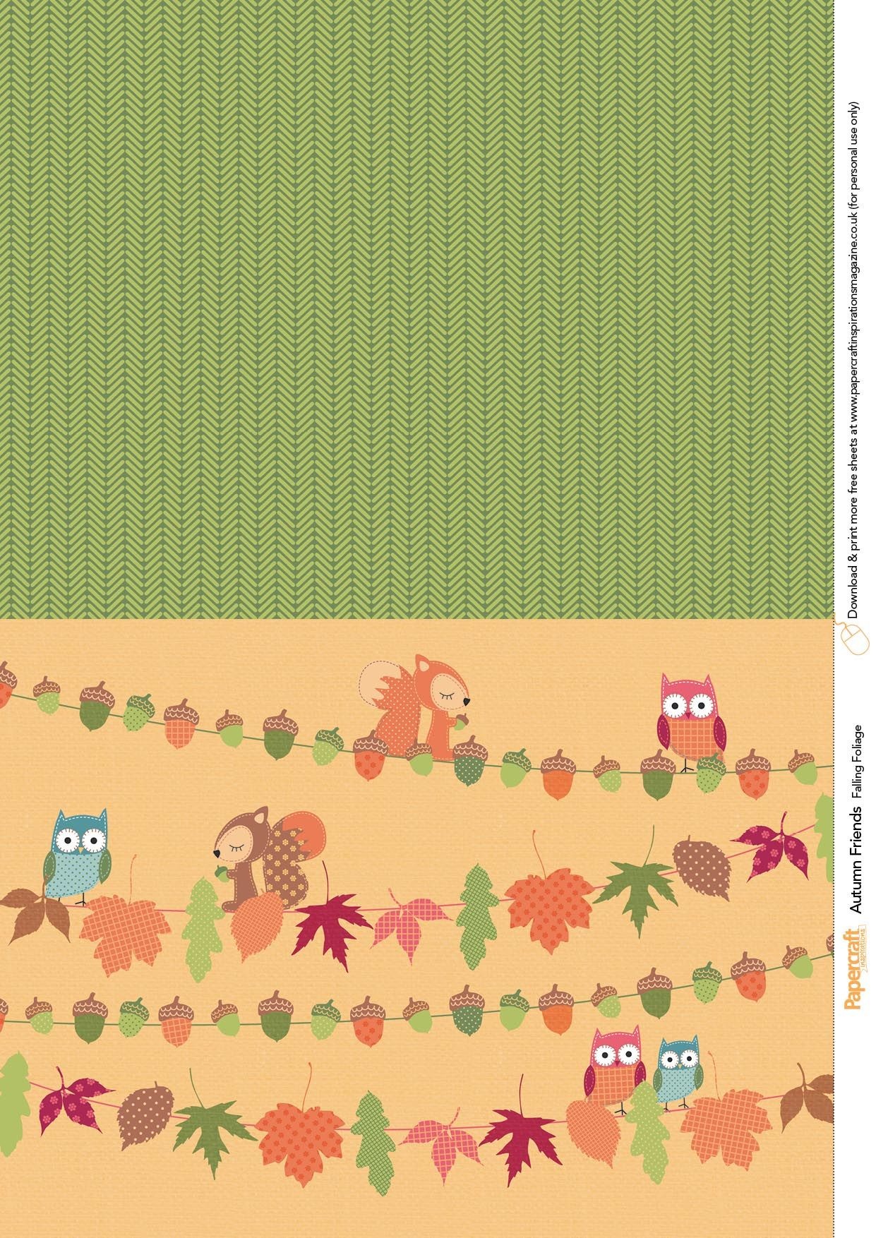 Autumn Friends Free Printables From Papercraft Inspirations Issue - Free Printable Autumn Paper