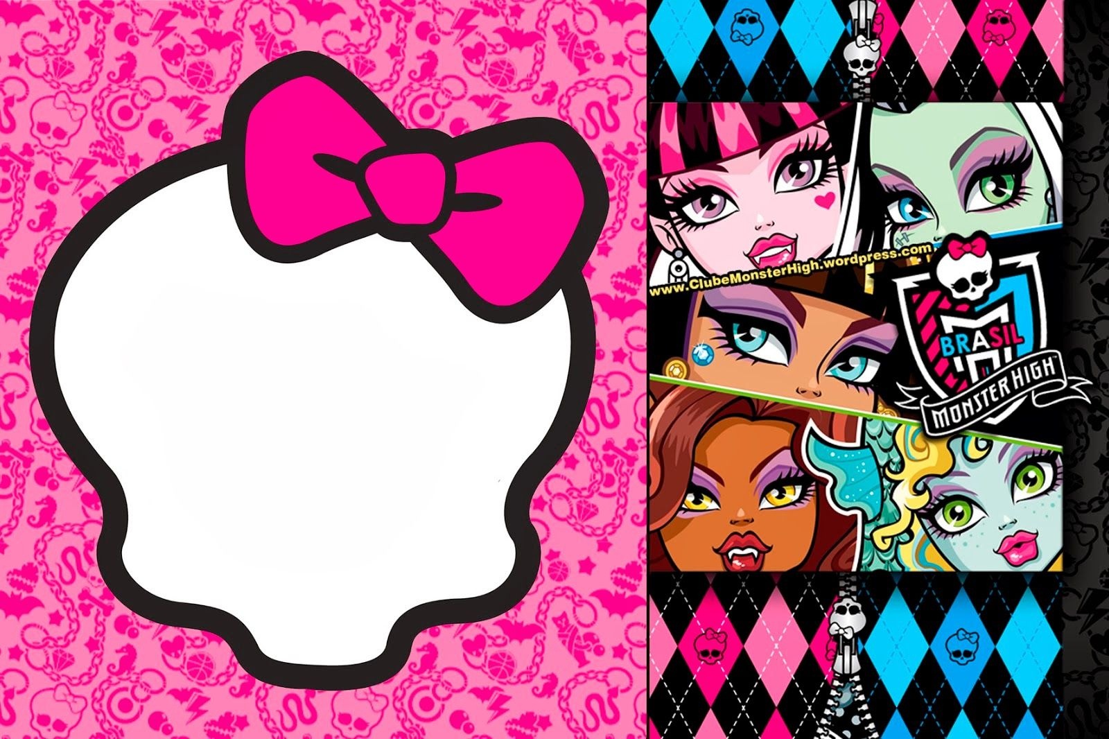 Awesome Free Printable Monster High Birthday Invitations Layout - Free Printable Monster High Stickers