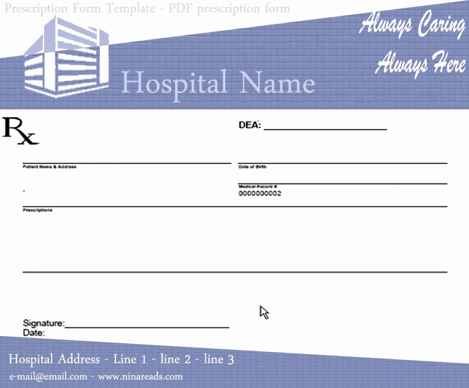Awesome Prescription Template Microsoft Word Ideas Medication List - Free Printable Prescription Pad