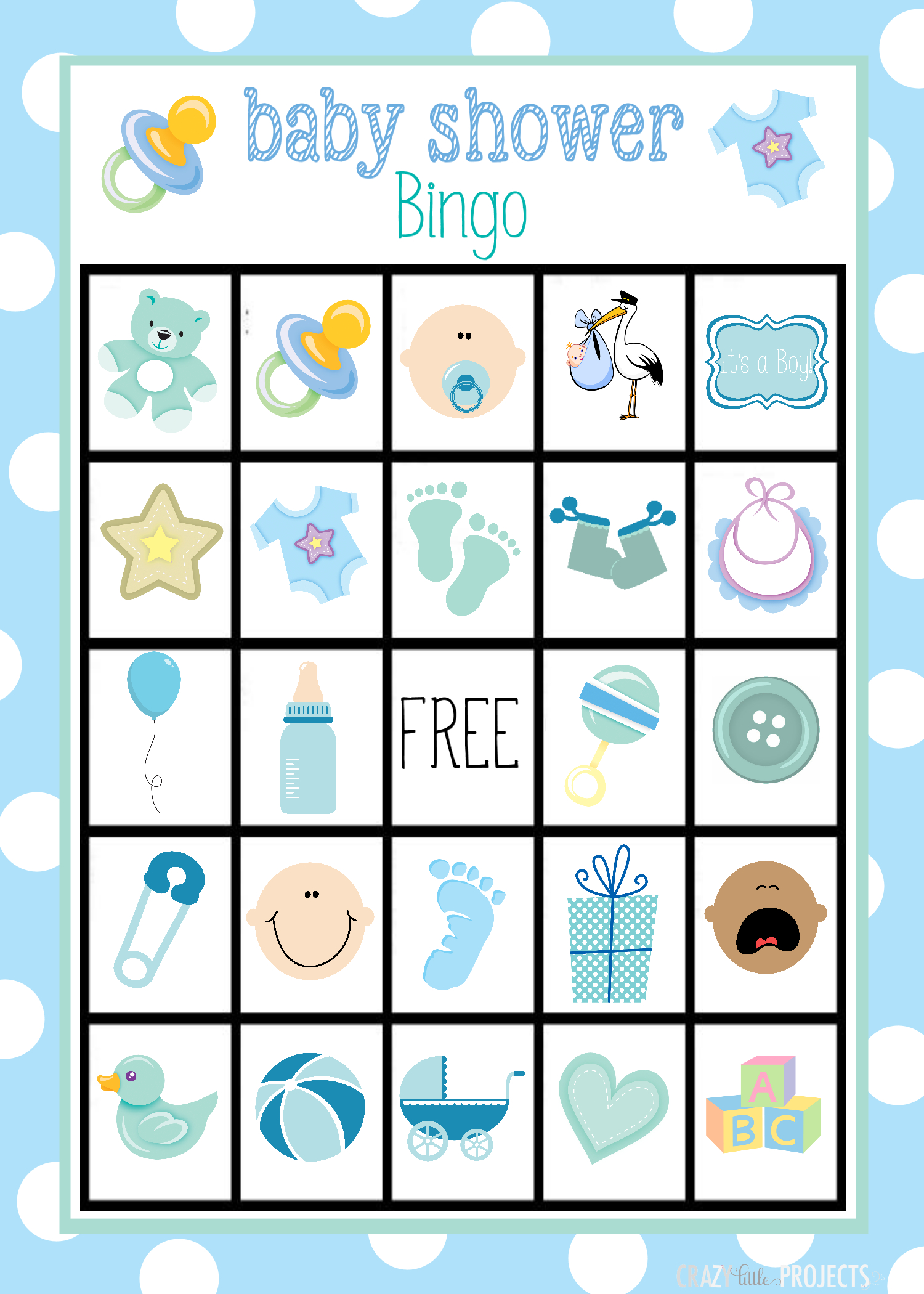 50 Free Printable Baby Bingo Cards Free Printable