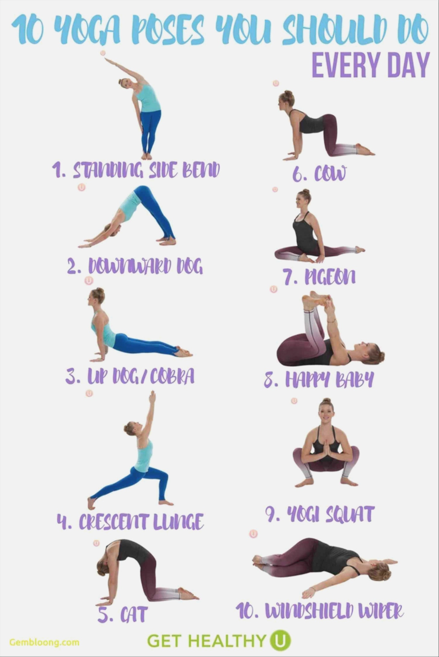 Basic Yoga Poses Printable Chart | Modern Life - Free Printable Yoga Poses