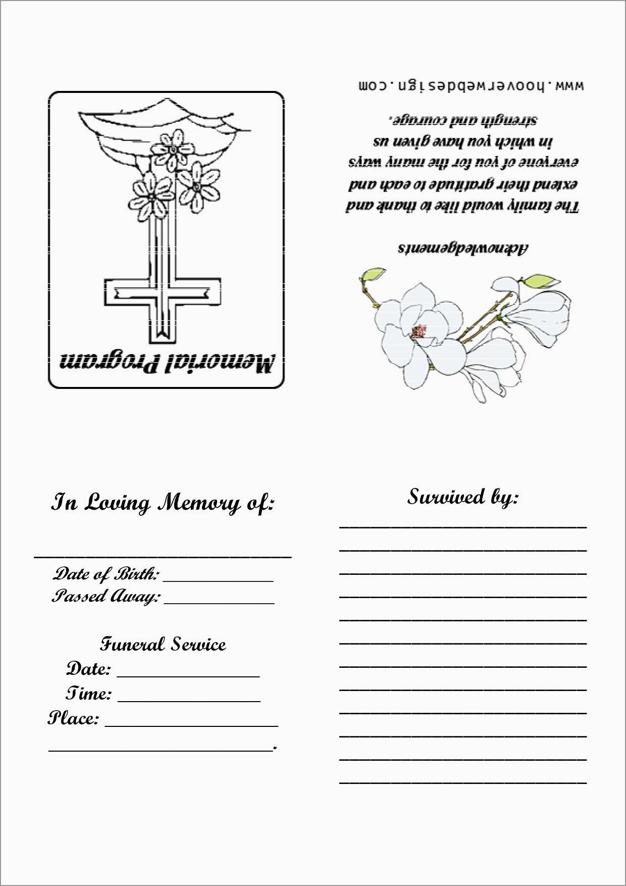 Beautiful Free Memorial Card Template | Best Of Template - Free Printable Memorial Card Template