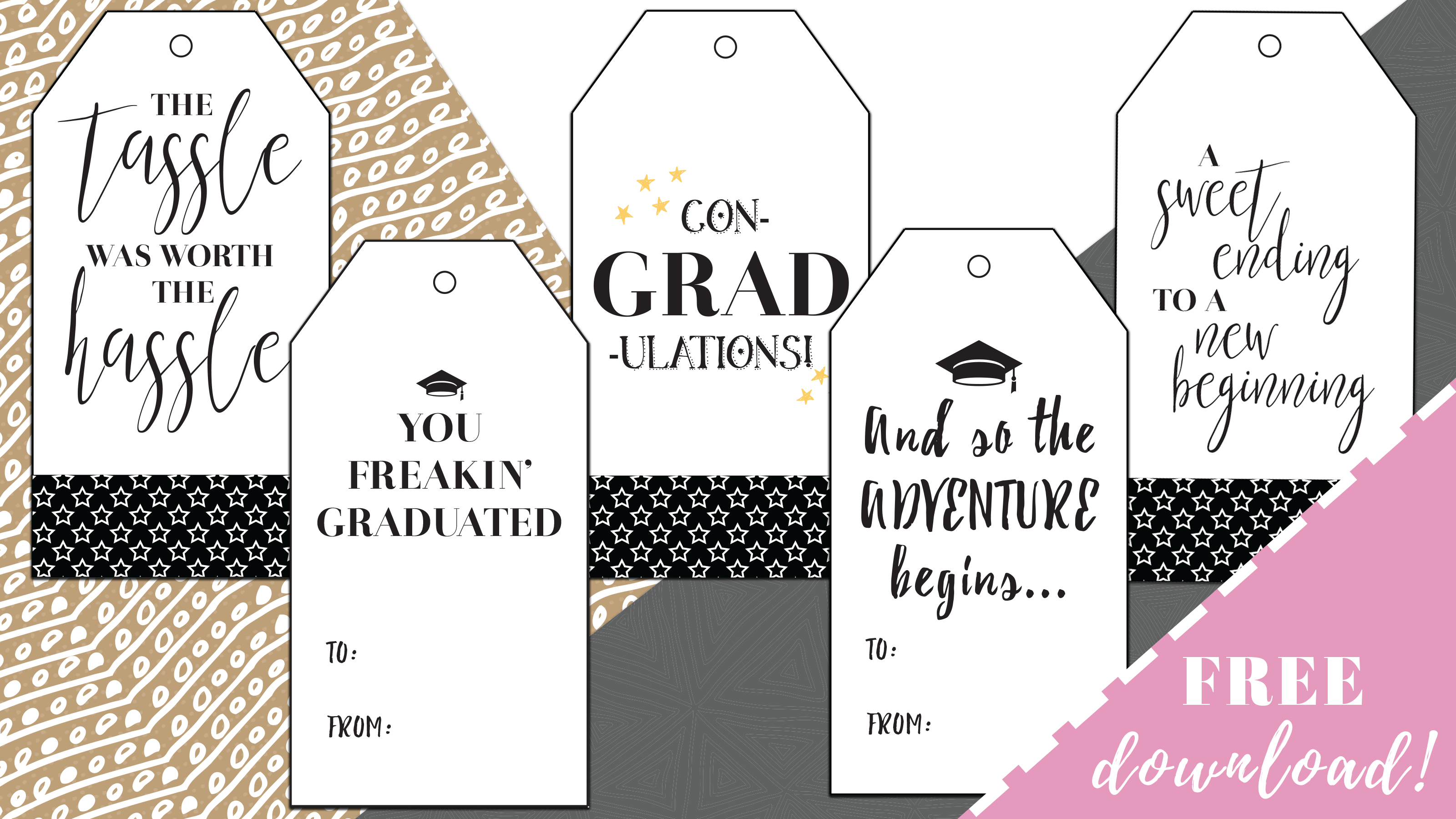 Best Free Printable Graduation Gift Tags -Sophia Lee - Free Printable Gift Tags