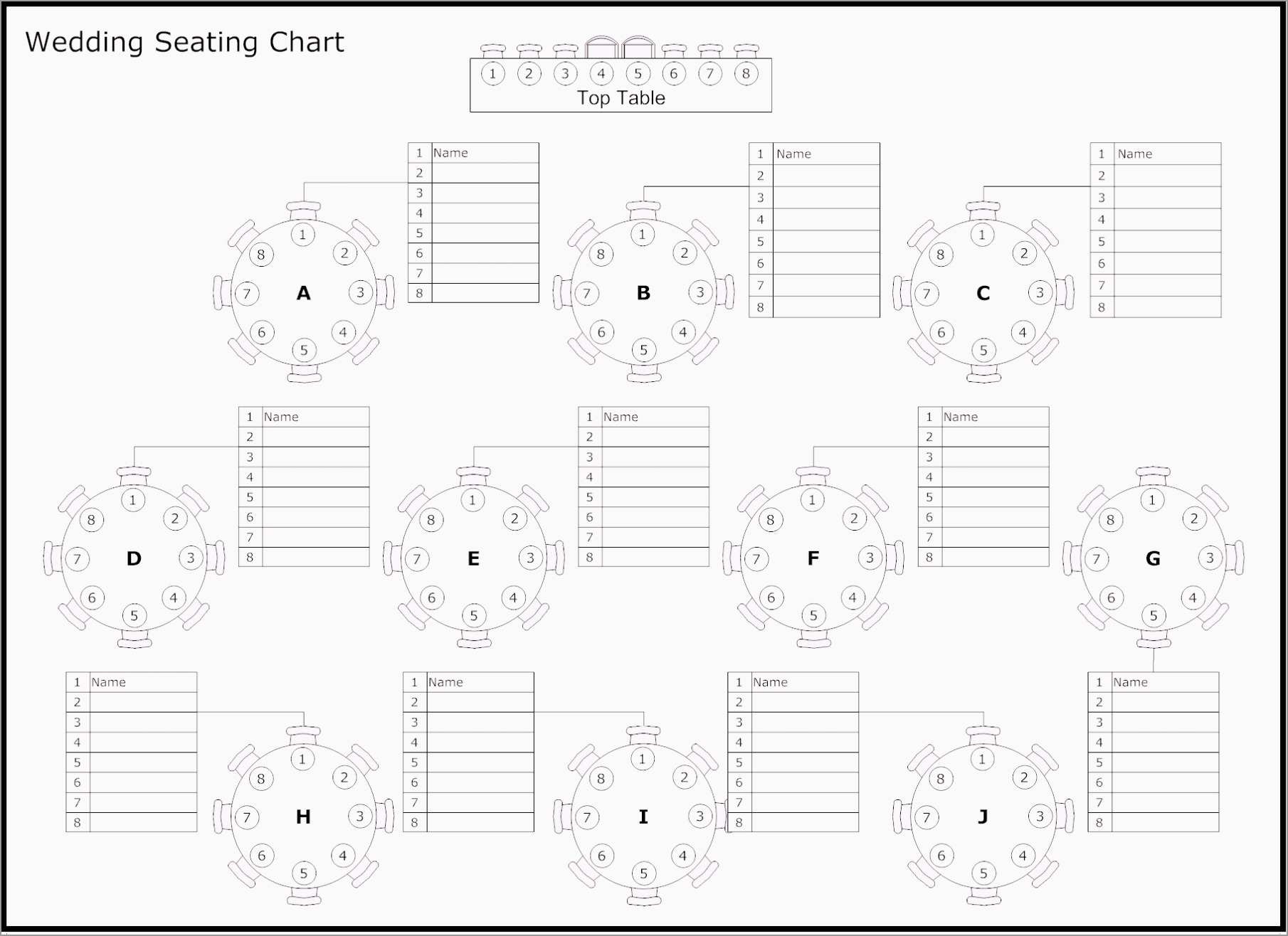 Best Of Free Printable Wedding Seating Chart Template | Best Of Template - Free Printable Wedding Seating Chart Template