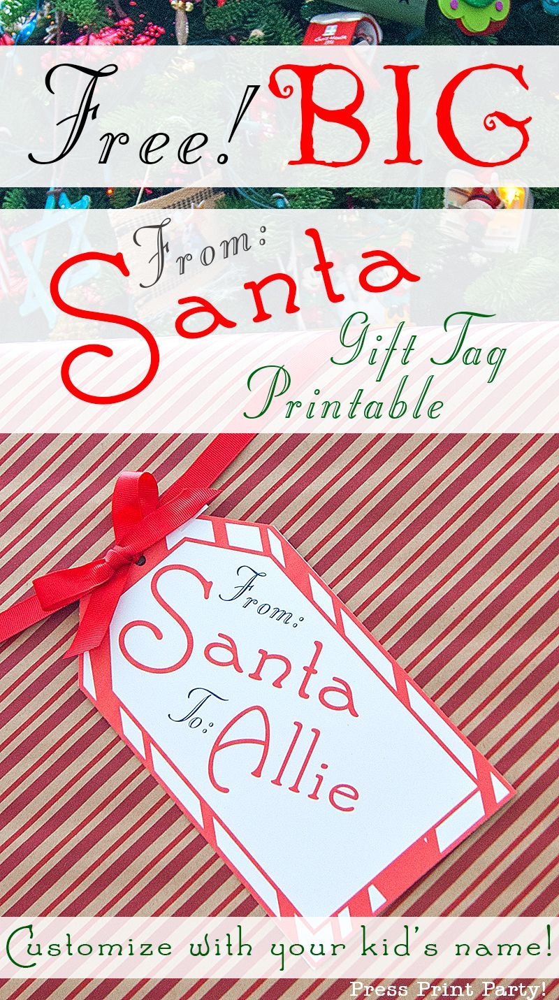 Big Free Printable Christmas Gift Tag - Press Print Party - Free Printable Gift Name Tags