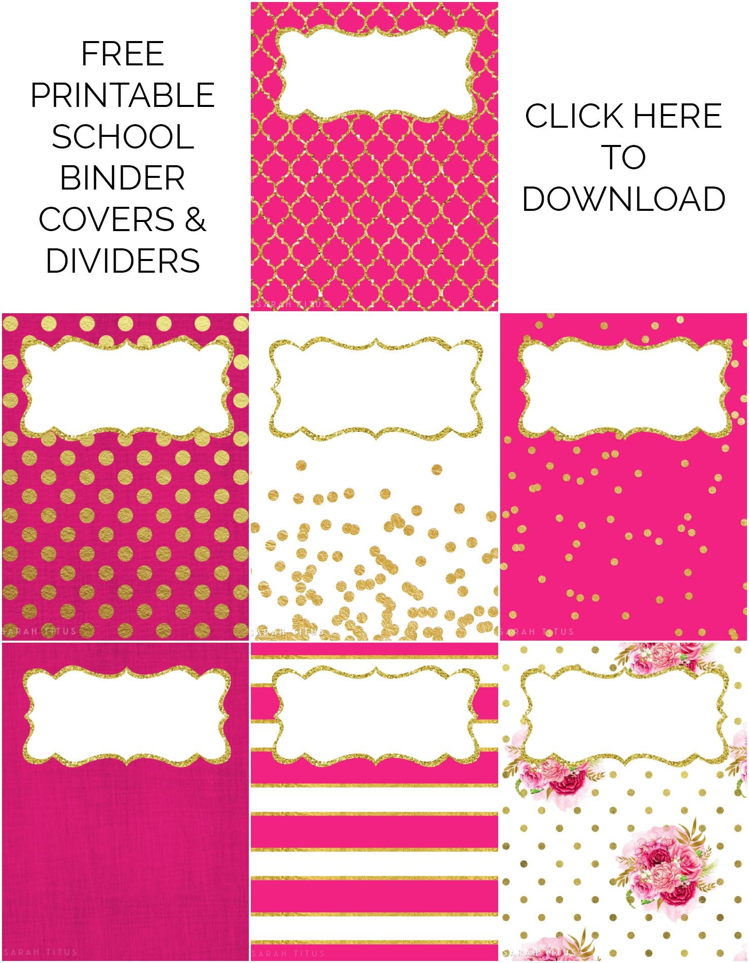 Binder Covers / Dividers Free Printables | Plans | Binder Covers - Free Printable Dividers