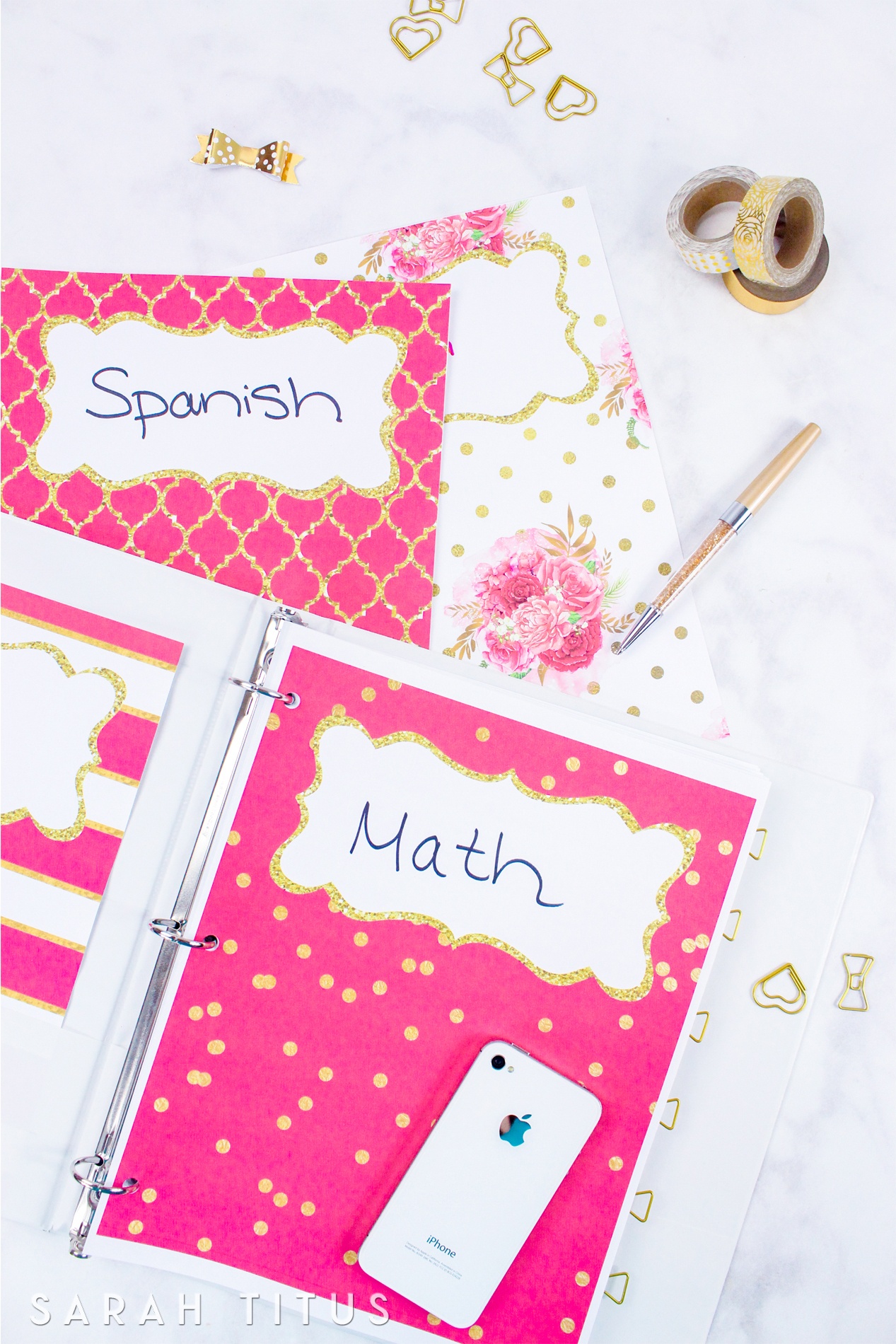 Binder Covers / Dividers Free Printables - Sarah Titus - Free Printable Dividers