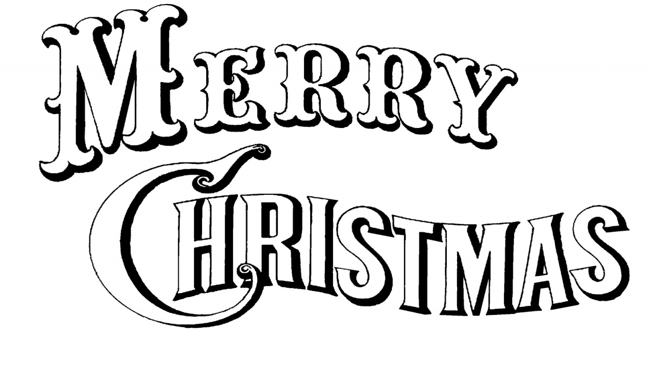 Black And White Merry Christmas | Free Download Best Black And White - Merry Christmas Stencil Free Printable