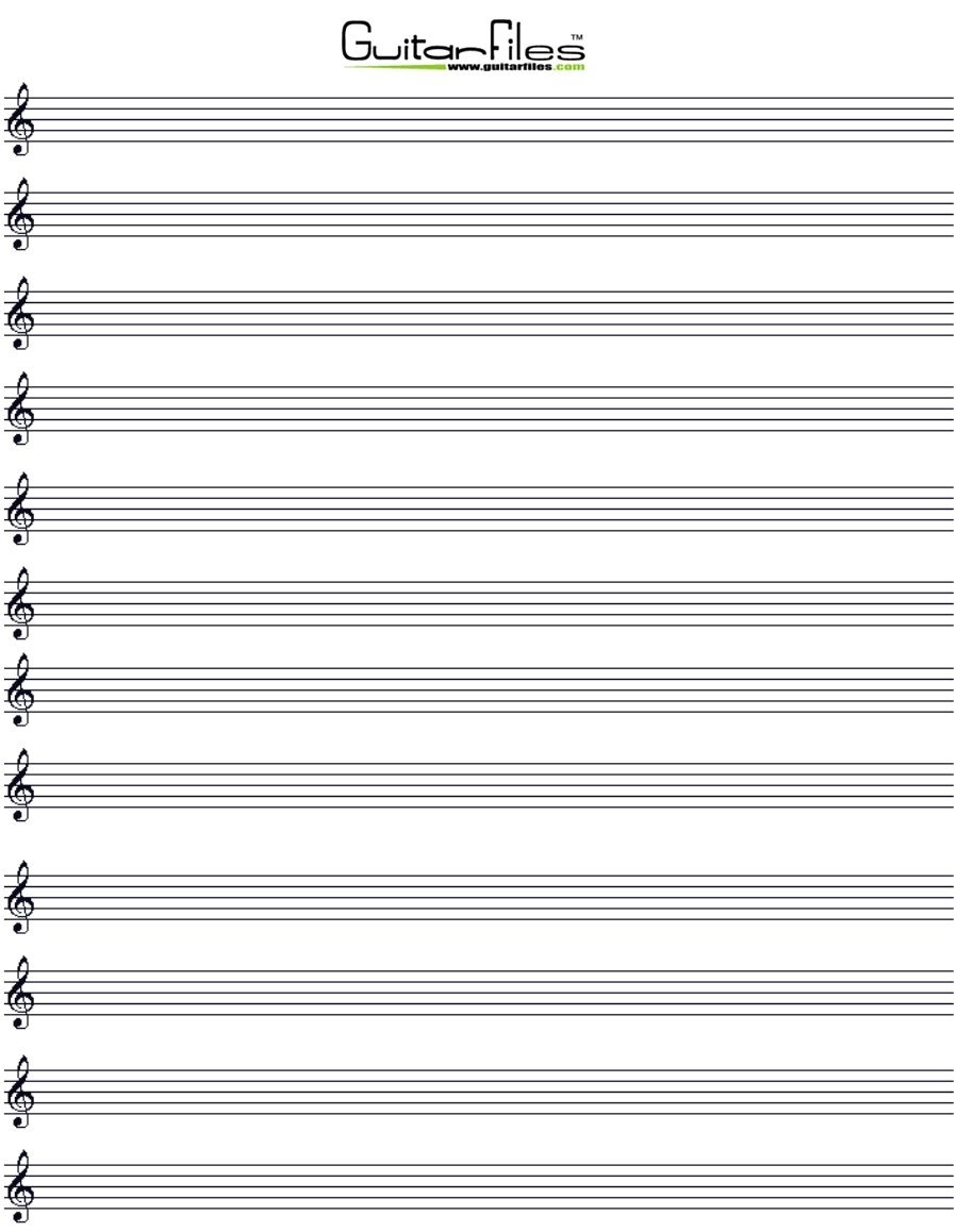 Blank Music Staff Paper | Guitar Files | Music, Sheet Music, Piano - Free Printable Blank Music Staff Paper