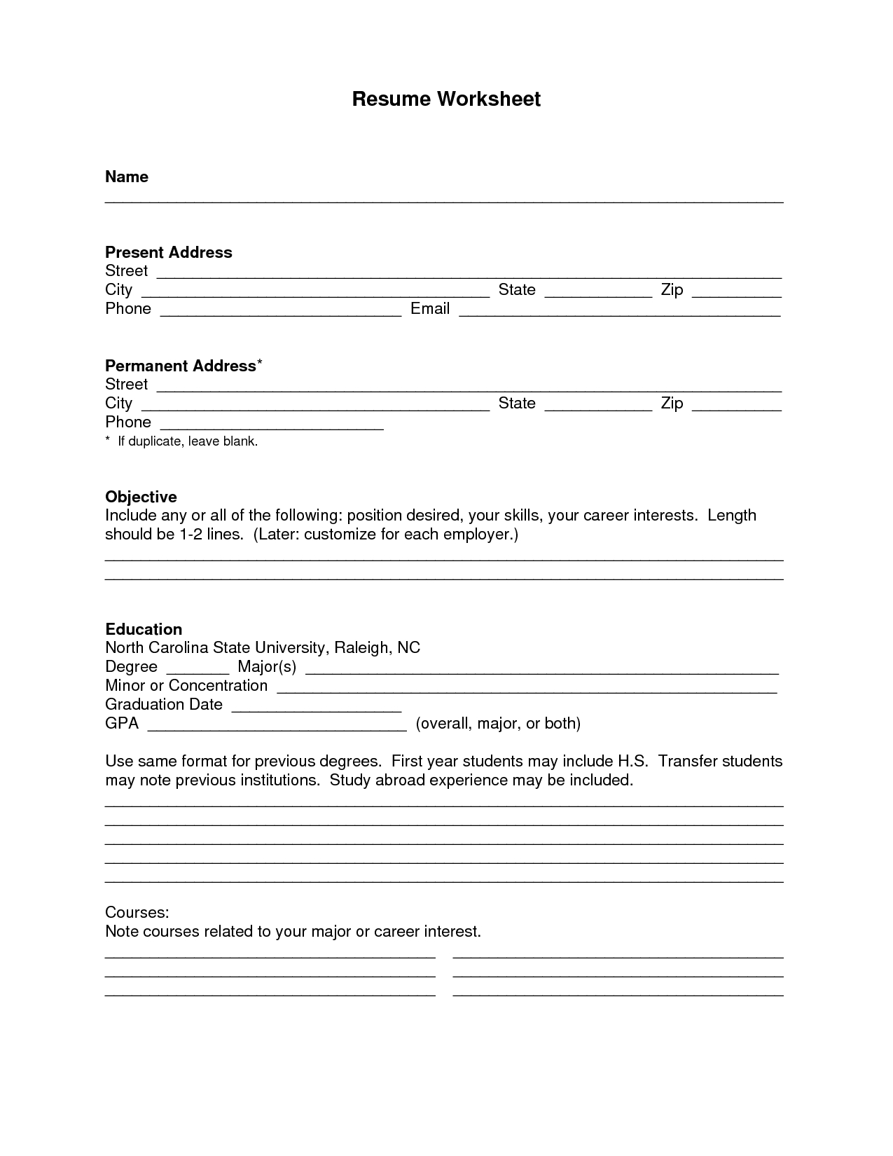 Blank Resume Template Pdf | Blank Resume Templatemmmmmmmmmmmm - Free Printable Blank Resume