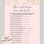 Blush And Confetti How Well Do You Know The Bride Game | Free   How Well Do You Know The Bride Game Free Printable