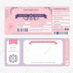 Boarding Pass Ticket Wedding Invitation Template Royalty Free   Free Printable Boarding Pass