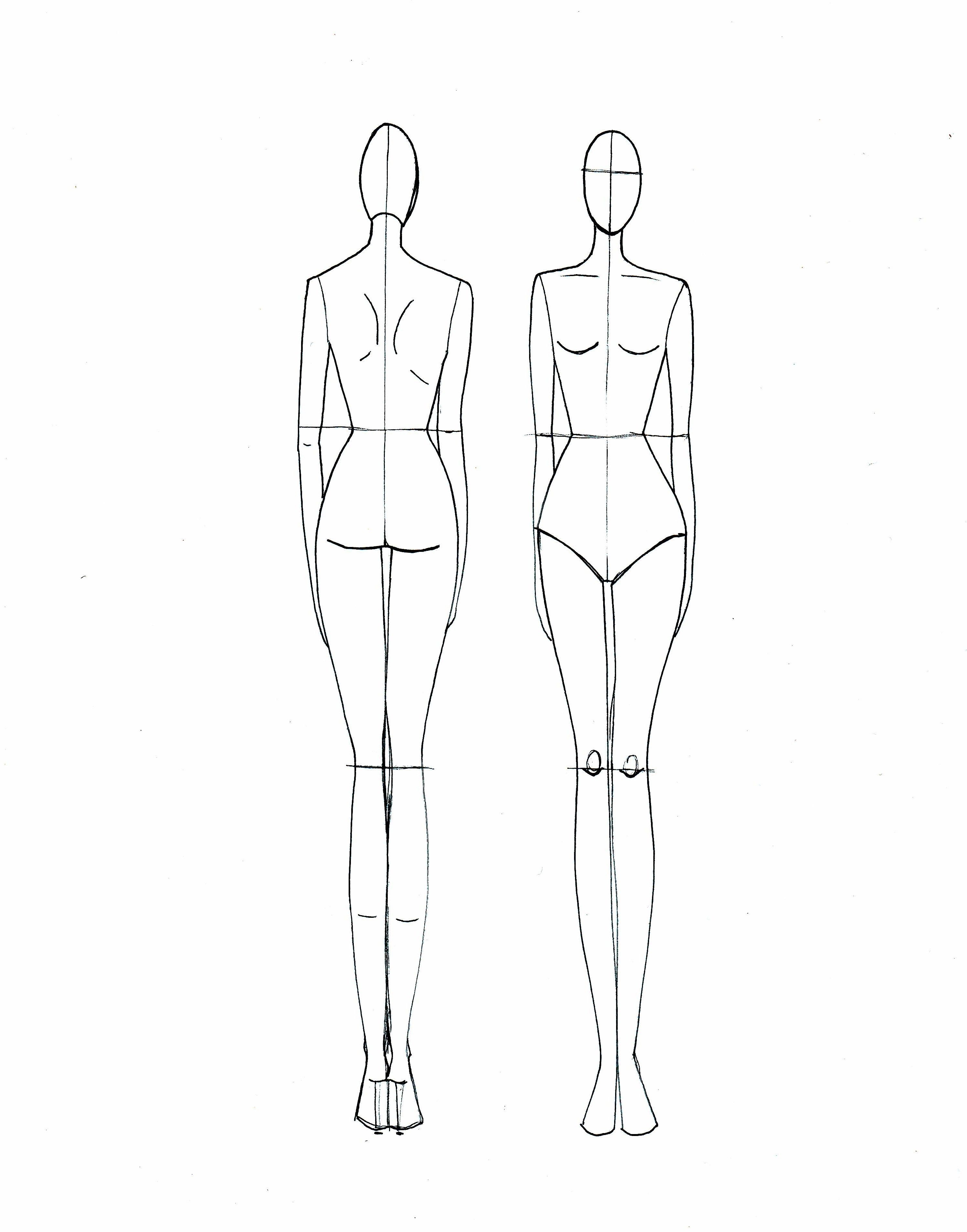 Body Sketch Template At Paintingvalley | Explore Collection Of - Free Printable Fashion Model Templates