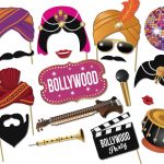 Bollywood Party Printable Photo Booth Props Bollywood | Etsy   Free Printable 70's Photo Booth Props