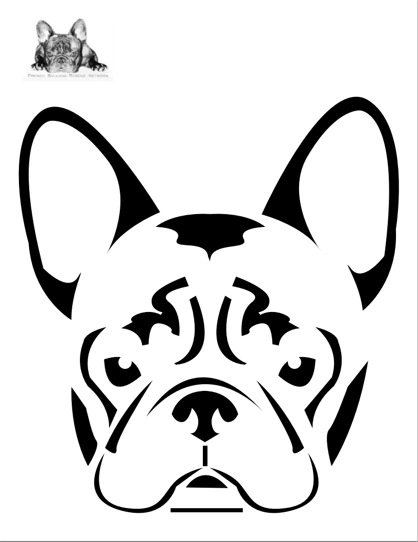 Boston Terrier Dog Face Free Halloween Pumpkin Carving Stencil - Free Printable Pumpkin Carving Templates Dog