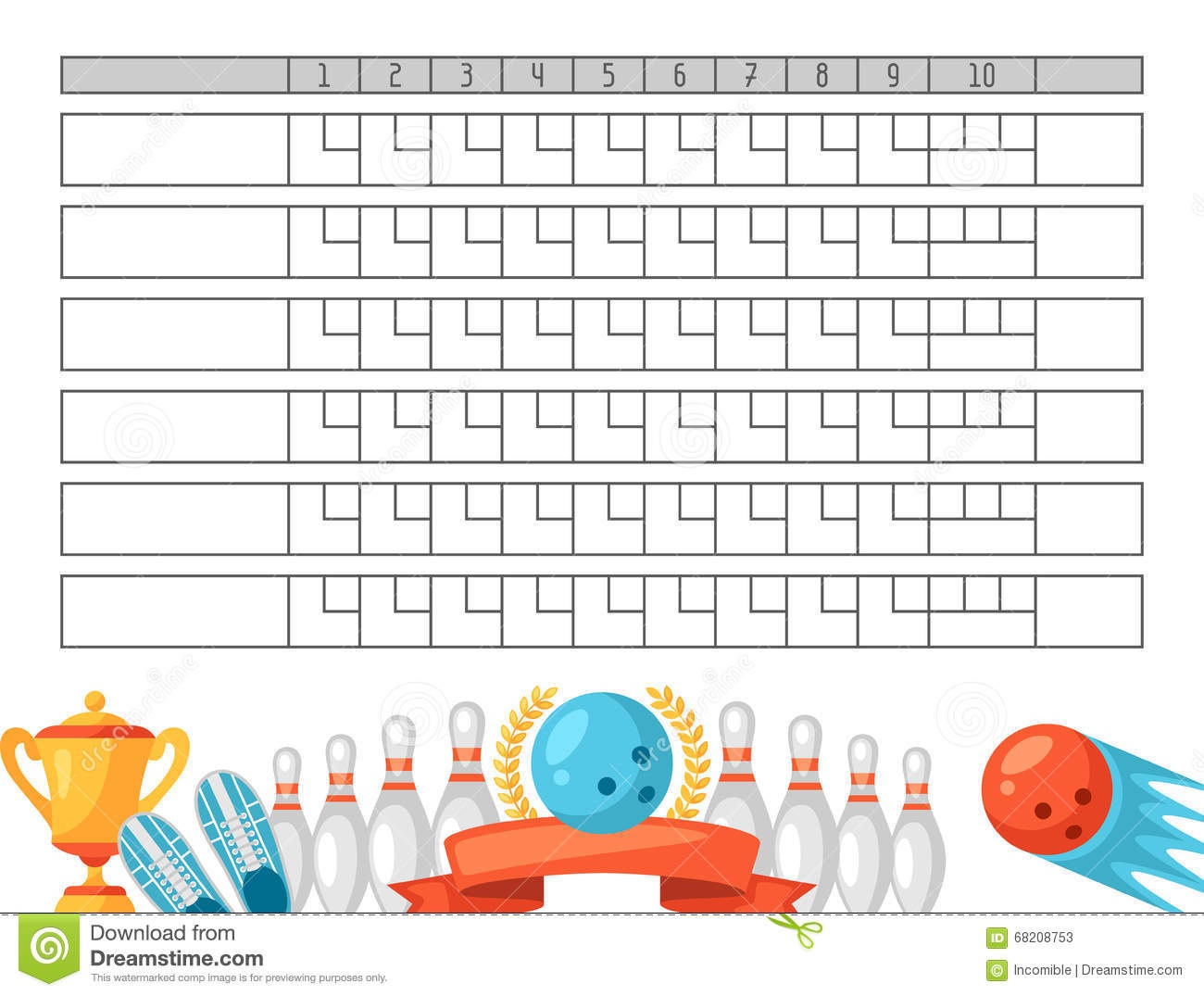 Free Printable Bowling Score Sheets Free Printable