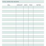 Budget Planner Planner Worksheet Monthly Bills Template Free   Free Printable Budget Forms