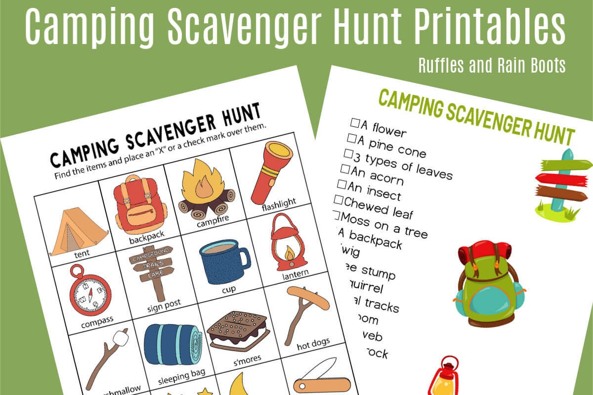 Camping Scavenger Hunt - Printables For Two Age Groups! - Free Printable Scavenger Hunt