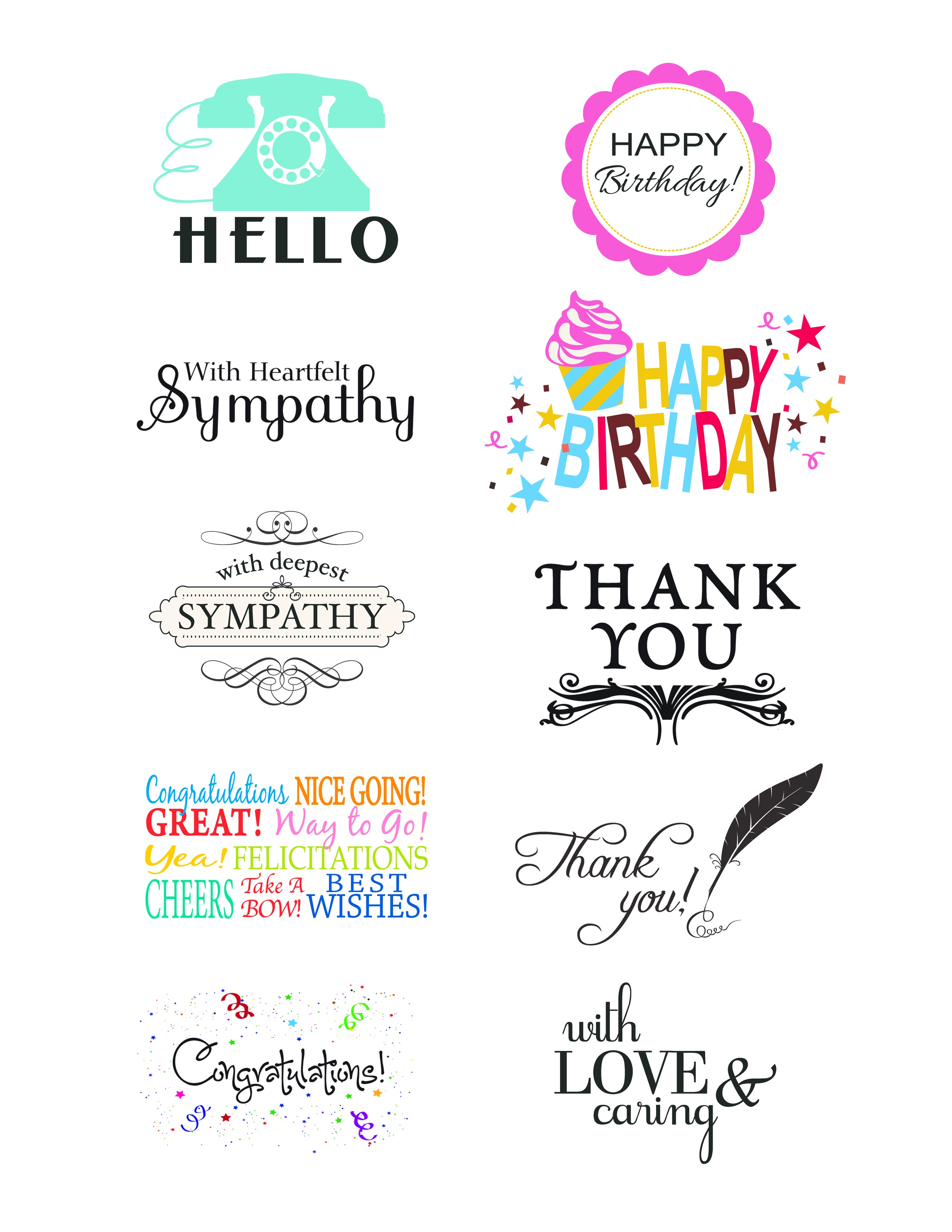 Free Printable Sentiments For Card Making