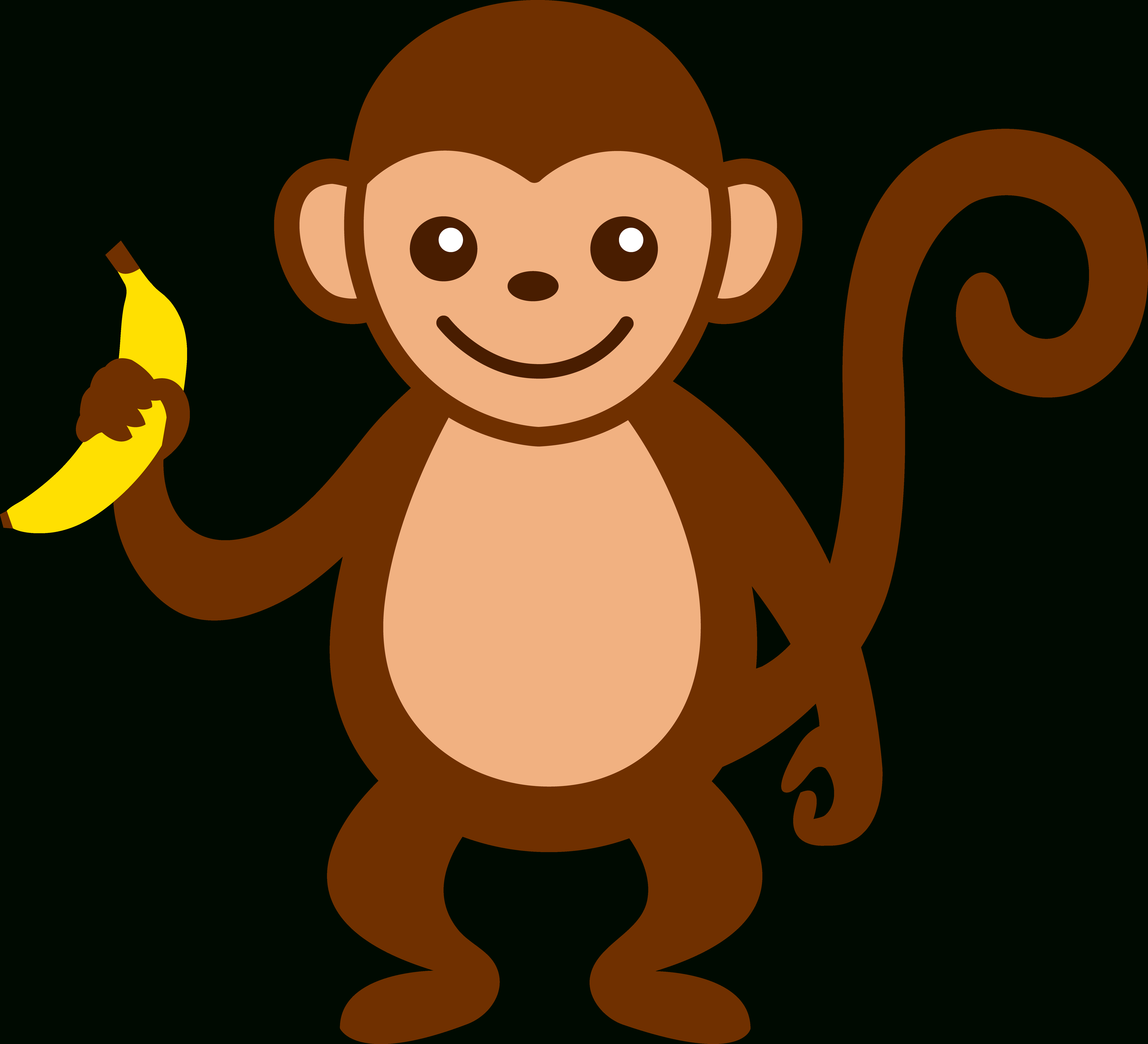 Cartoon Monkey Clip Art | Cute Monkey With Banana - Free Clip Art - Free Printable Sock Monkey Clip Art