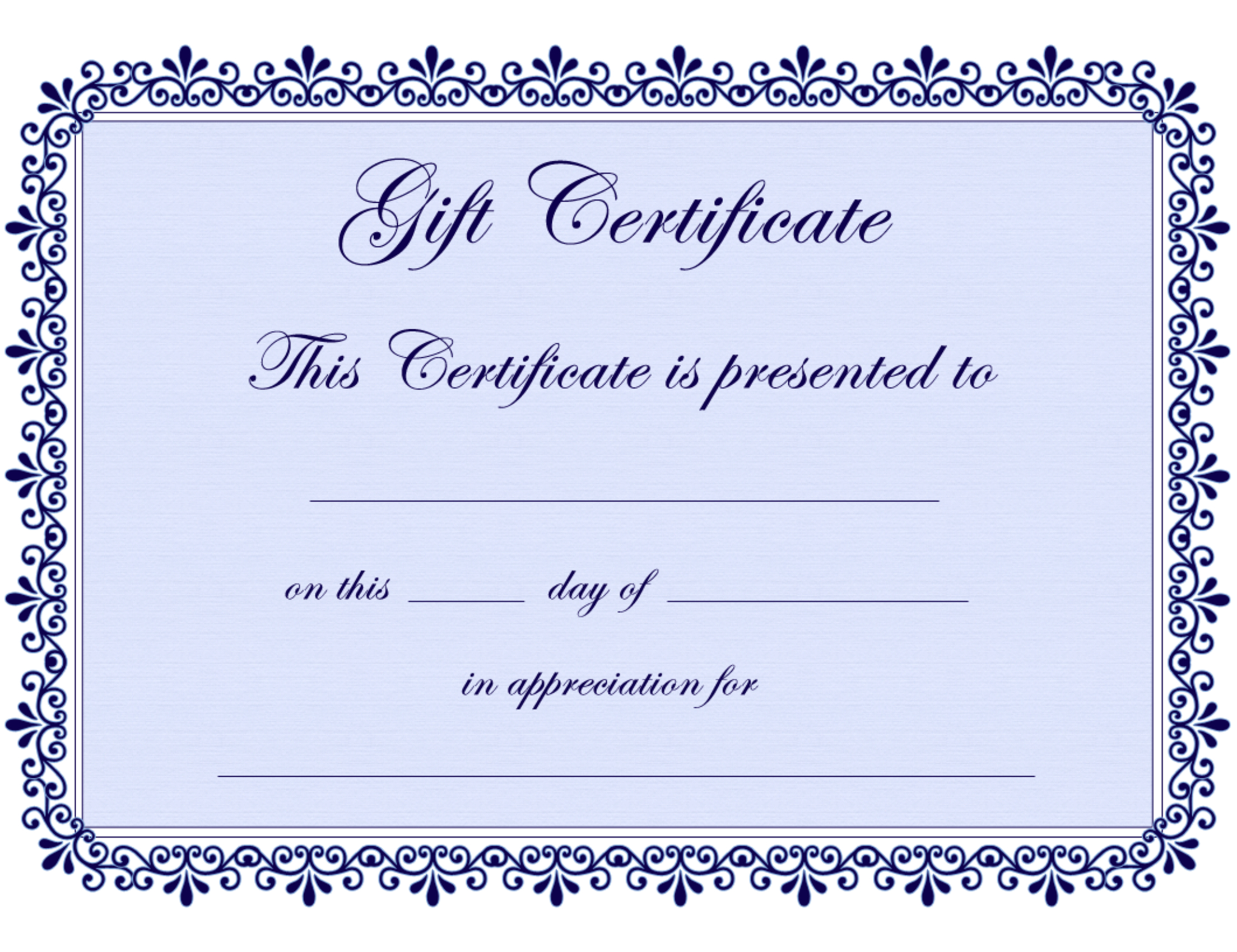 Certificate Templates | Gift Certificate Template Free - Pdf - Commitment Certificate Free Printable