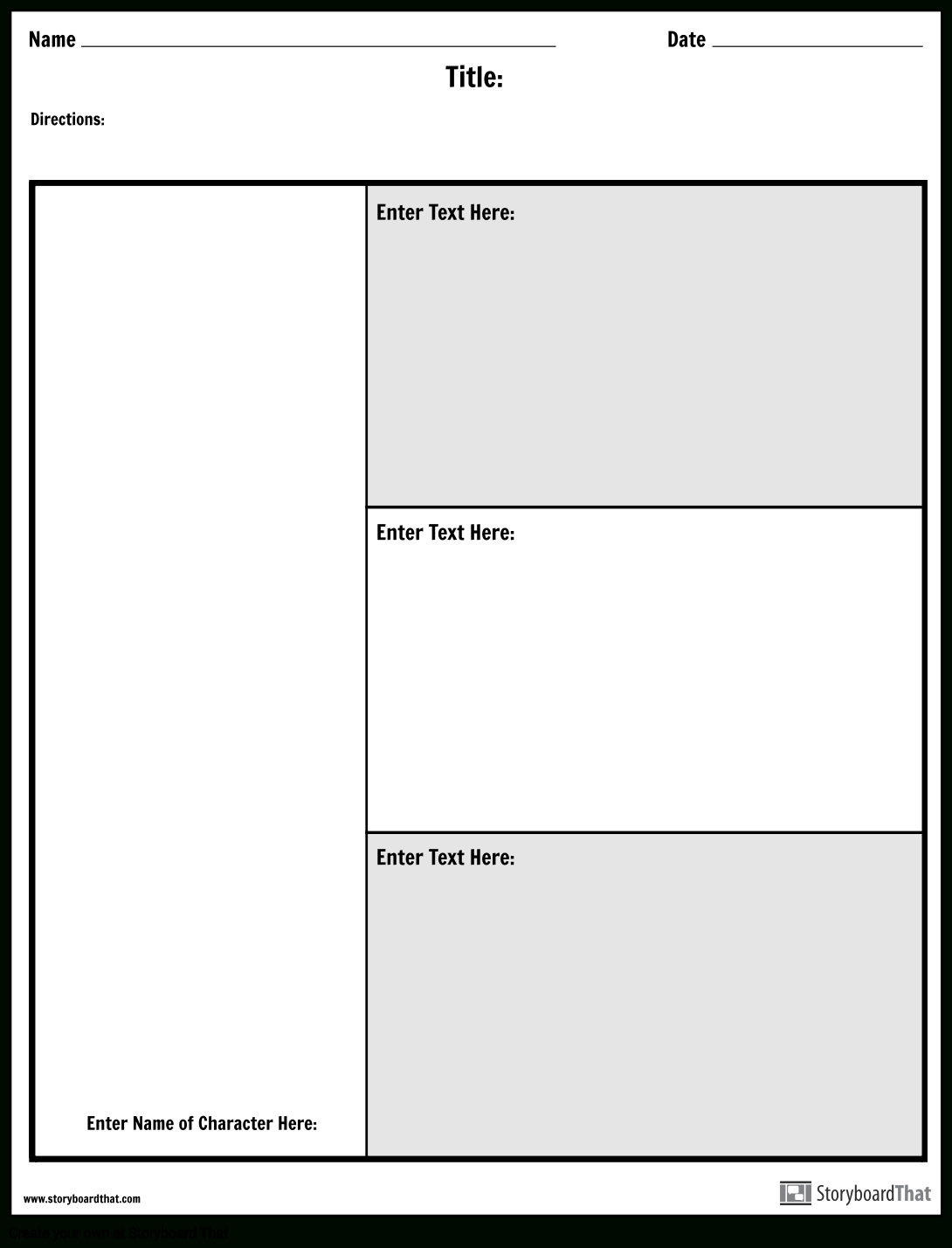 Character Map Graphic Organizer | Make A Character Map Worksheet - Free Printable Character Map