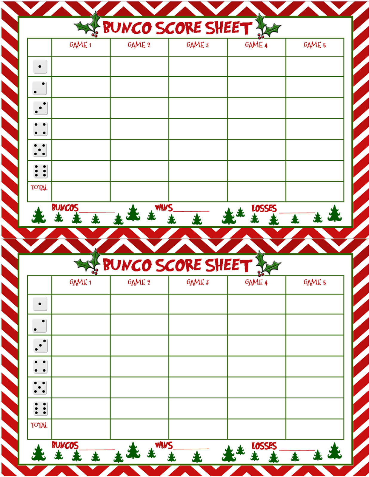 Printable Bunco Score Cards Free. christmas bunco score sheets free...