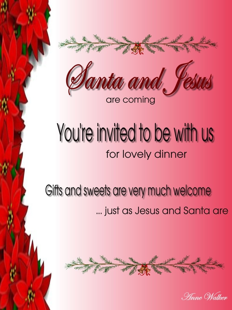 Christmas Invitation Template And Wording Ideas - Christmas - Free Printable Religious Christmas Invitations