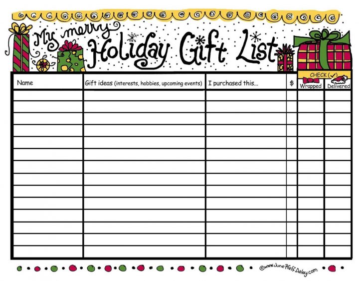 Free Printable Christmas List Maker