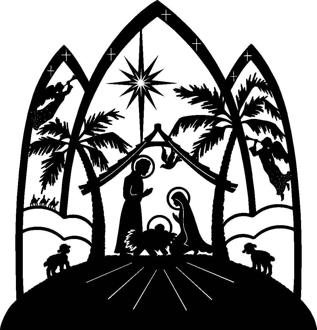 Christmas Religious Clip Art | Nativity Scene Clip Art Free - Free Printable Nativity Silhouette