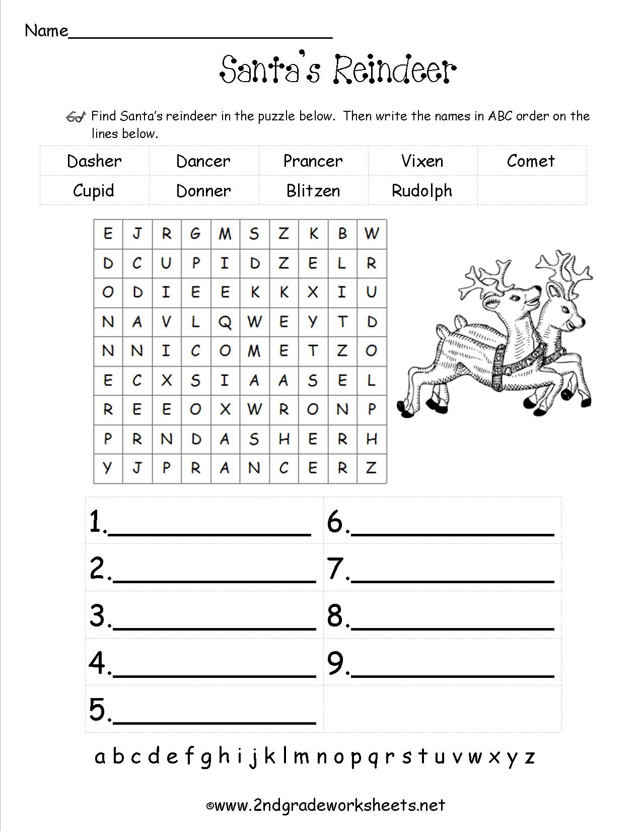 Christmas Worksheets And Printouts - Free Printable Christmas Worksheets