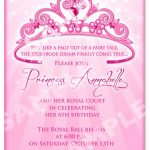 Click On The Free Printable Princess Party Invitation Template To   Free Printable Personalized Birthday Invitation Cards
