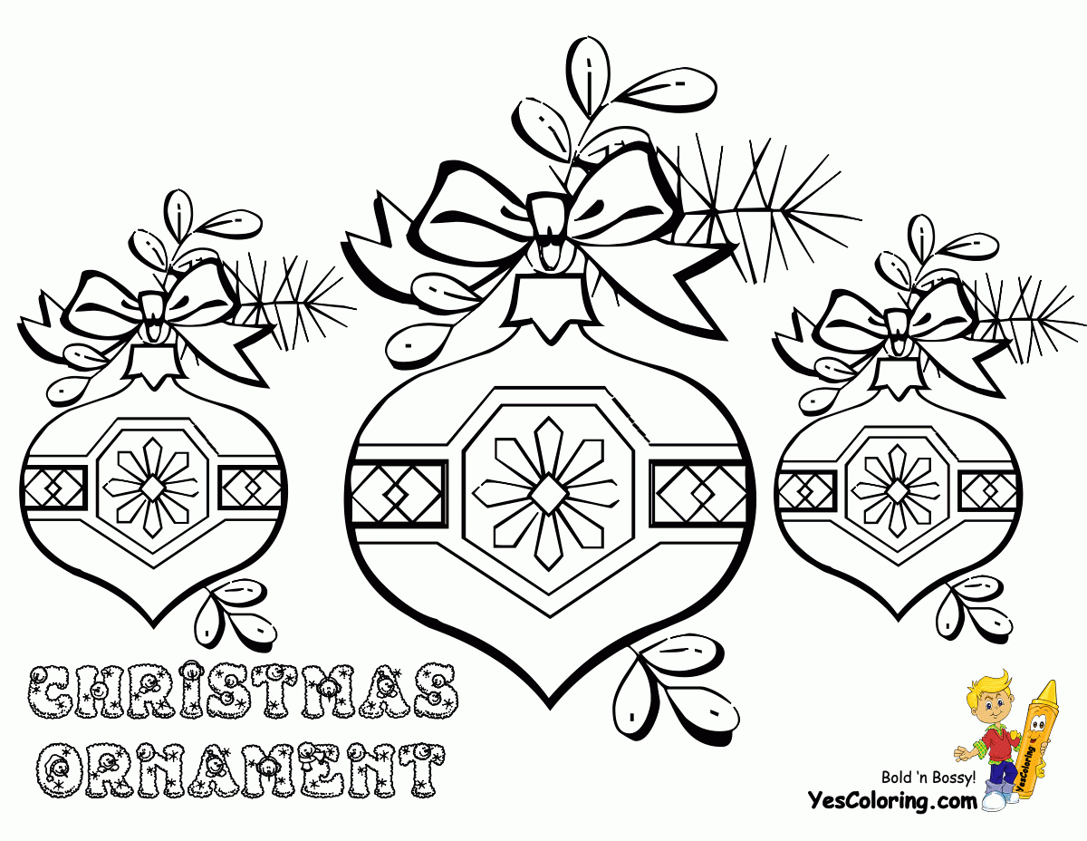 Coloring Christmas Tree Ornament At Yescoloring | Felt Crafts - Free Printable Christmas Tree Ornaments To Color