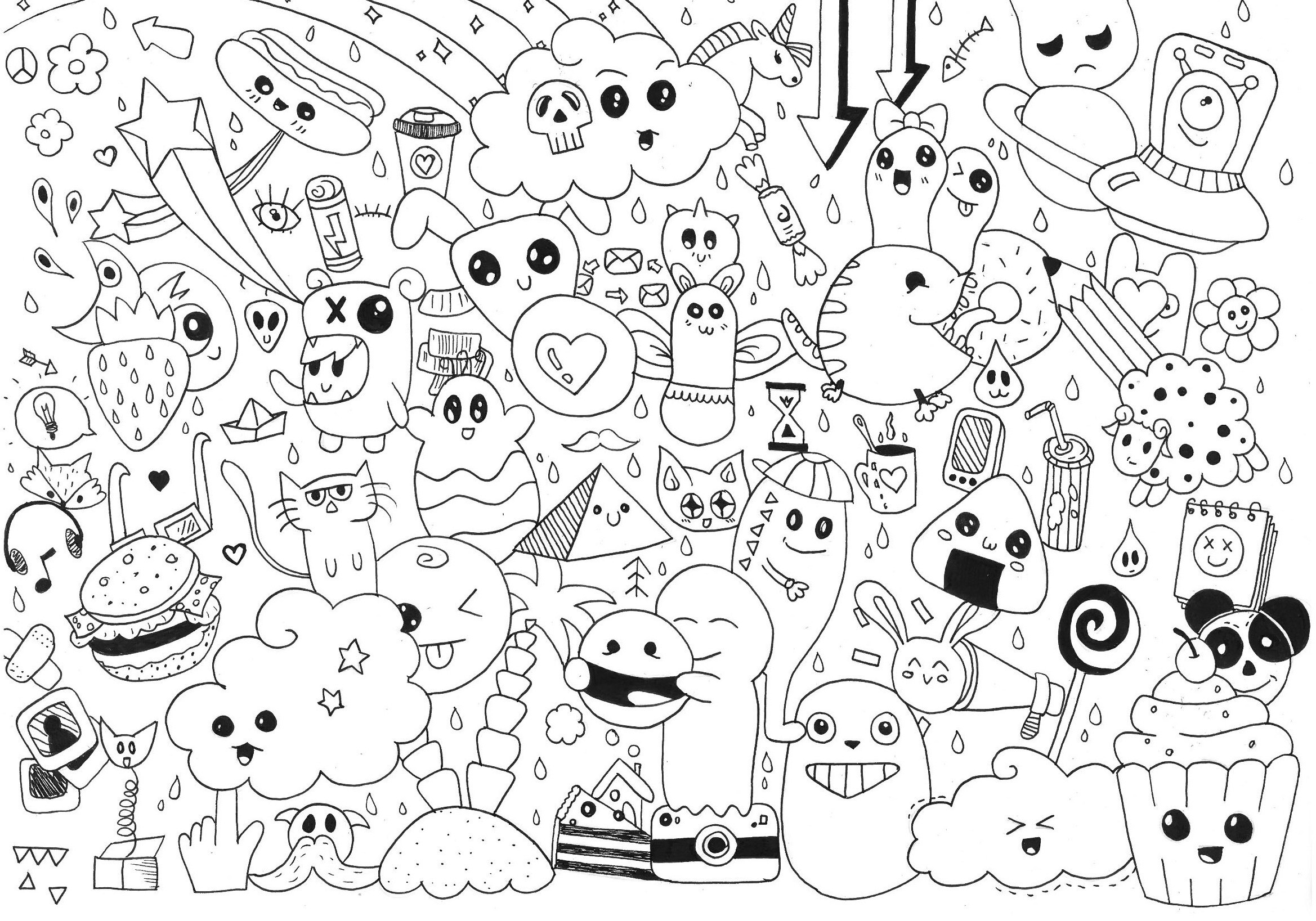 Coloring ~ Doodle Art Coloring Pages Www Allanlichtman Com For - Free Printable Doodle Art Coloring Pages