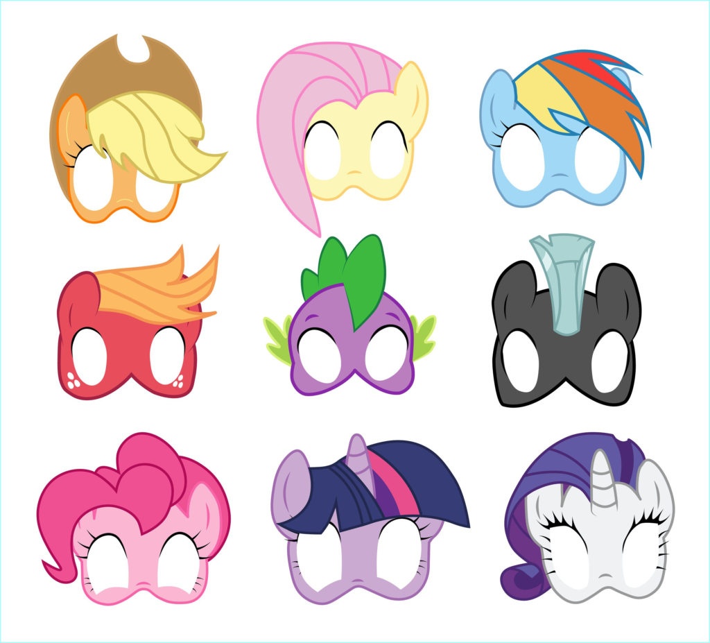 Coloring ~ Freerintable My Littleony Coloringages For Kids Character - Free My Little Pony Printable Masks