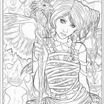 Coloring Pages Ideas: Fantasy Coloring Pages Lezincnyc Com For   Free Printable Coloring Pages For Adults Dark Fairies