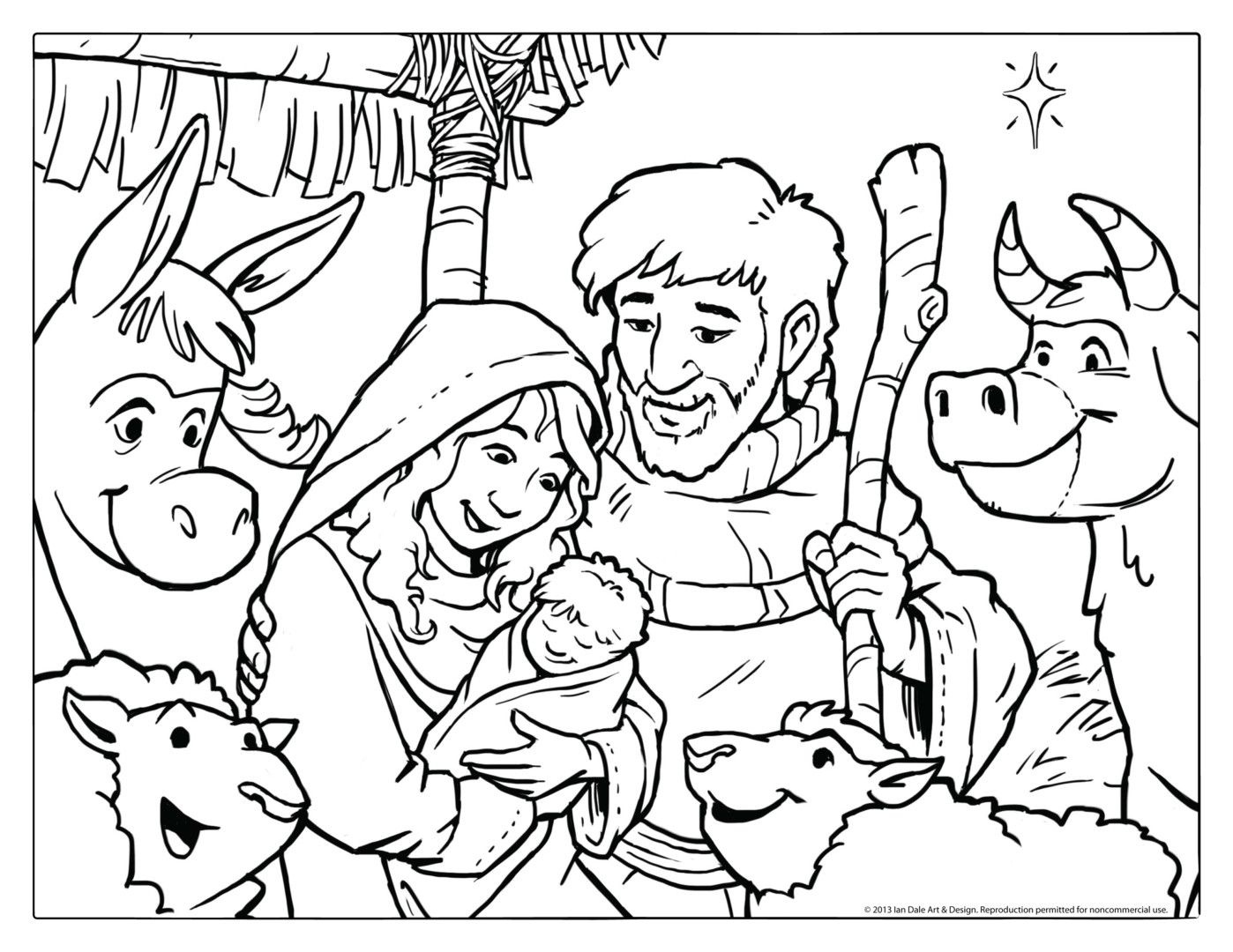 Coloring Pages Ideas: Nativity Scene Coloring Page. Precious Moments - Free Printable Nativity Scene Pictures