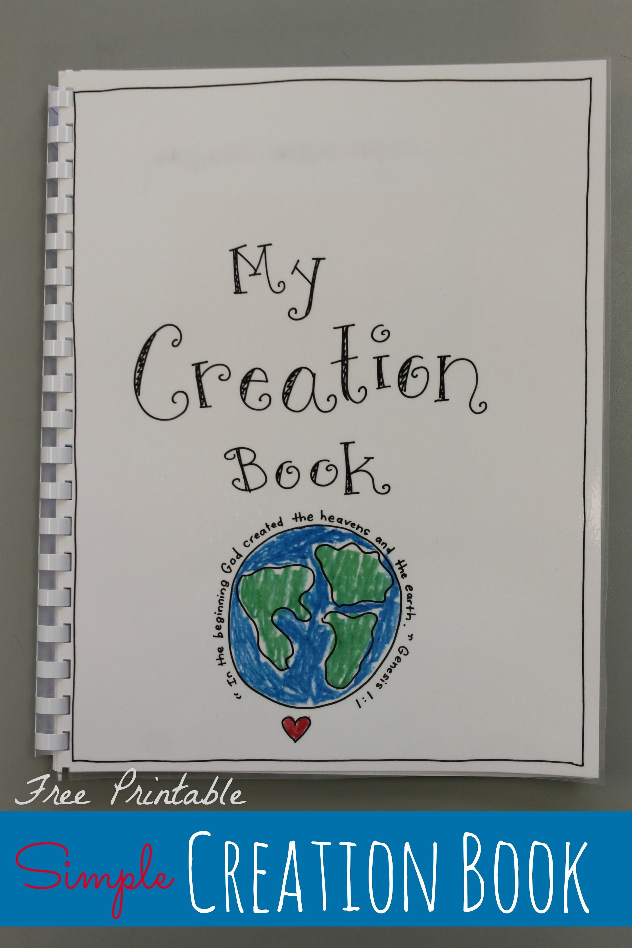 Creation Book - Free Printable | Vbs 2015 Science Lab | Preschool - Free Printable Bible Crafts For Preschoolers