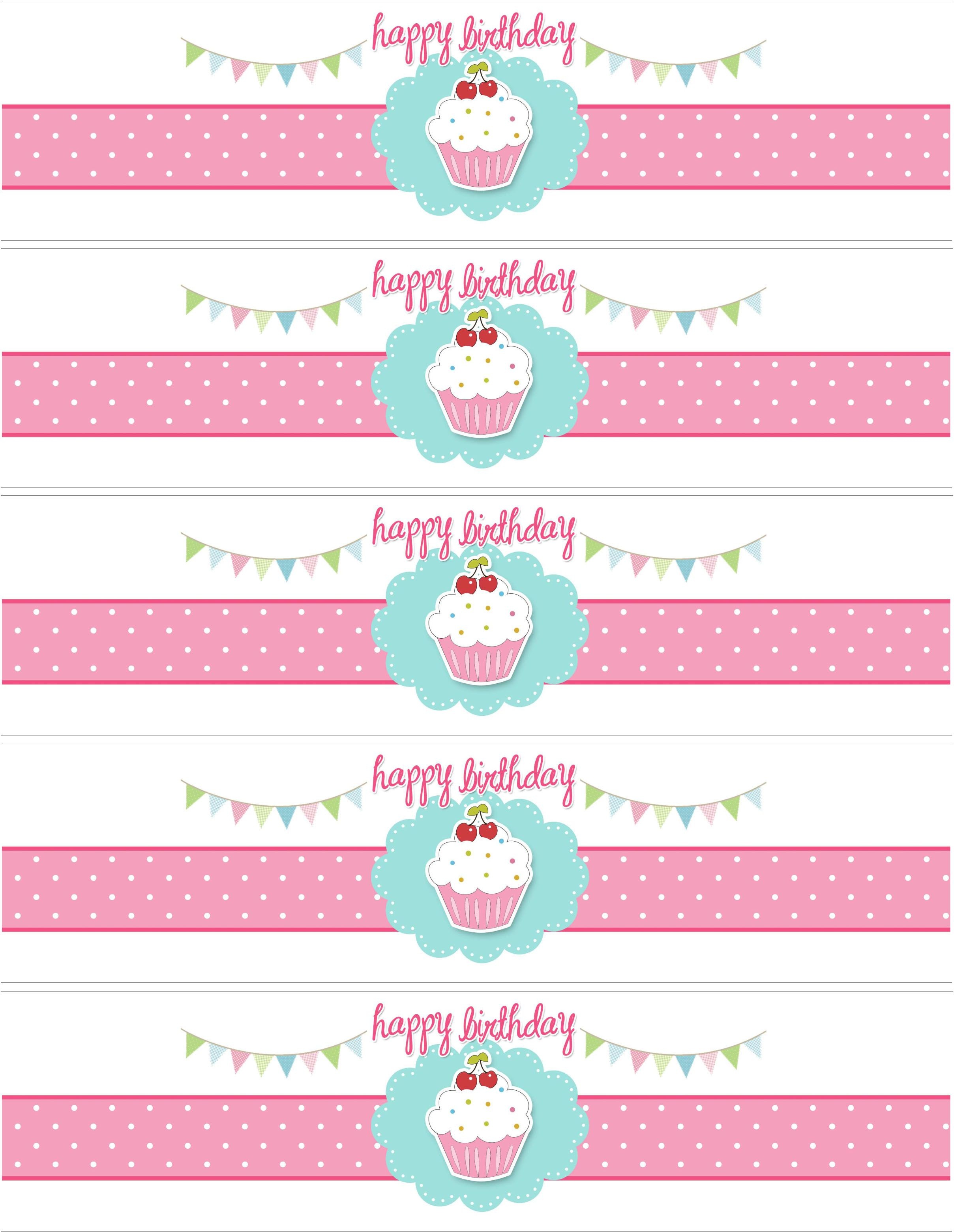 Cupcake Birthday Party With Free Printables | Party Ideas - Free Printable Water Bottle Label Template