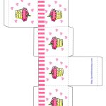 Cupcake Boxes Template Printable | Free Printable Birthday Favor   Gift Box Templates Free Printable