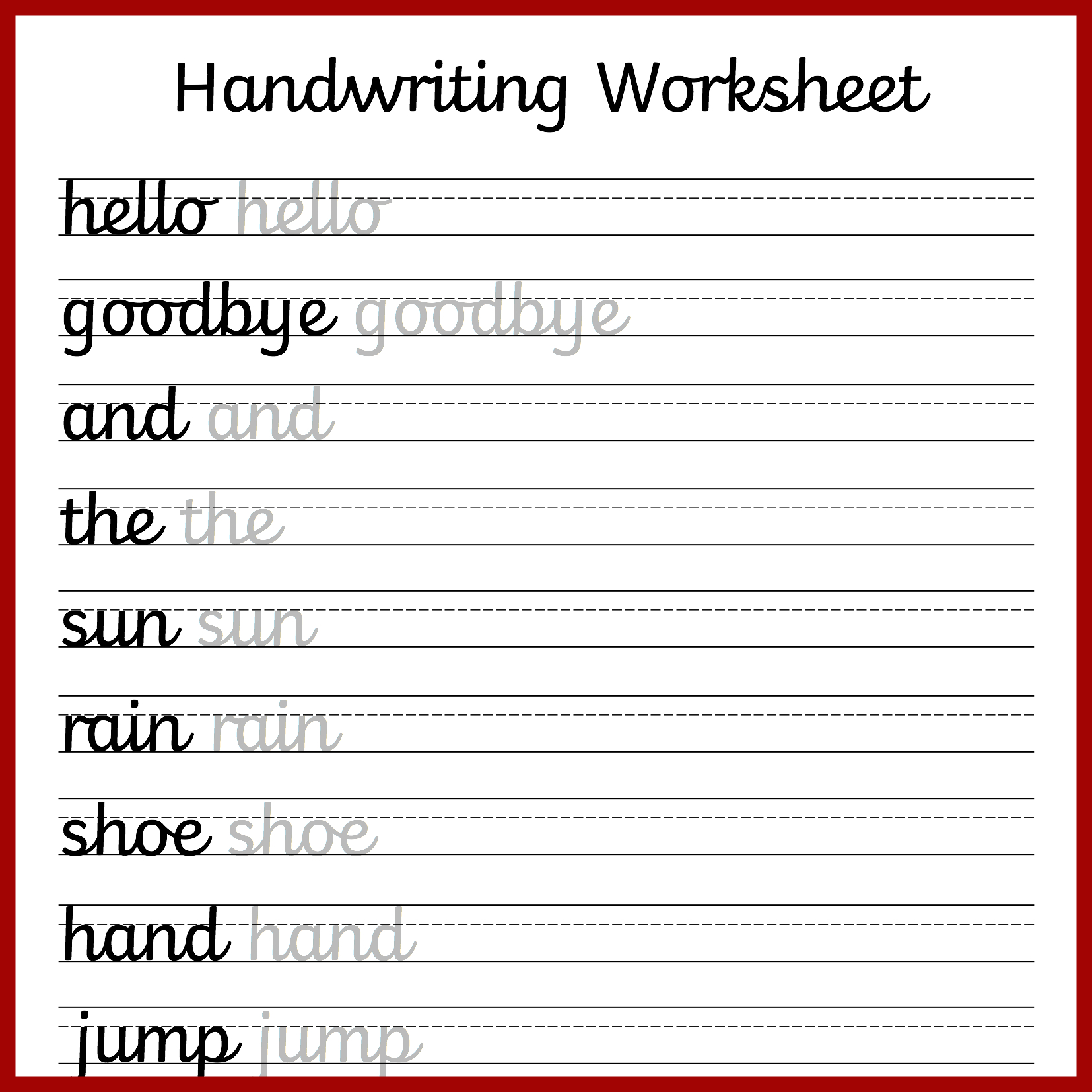 Cursive Handwriting Worksheets – Free Printable! ⋆ Mama Geek - Make Your Own Worksheets Free Printable