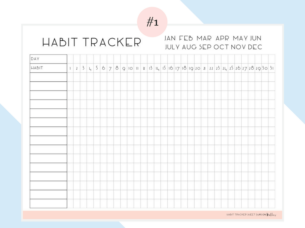 Daily Habit Tracker Free Printables Cassie Scroggins Habit Tracker Free Printable Free