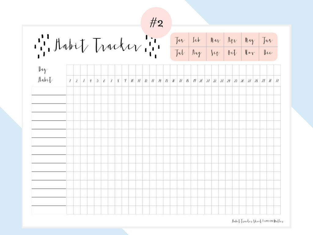 Daily Habit Tracker Free Printables | Daily Planner/ Organizer - Habit Tracker Free Printable