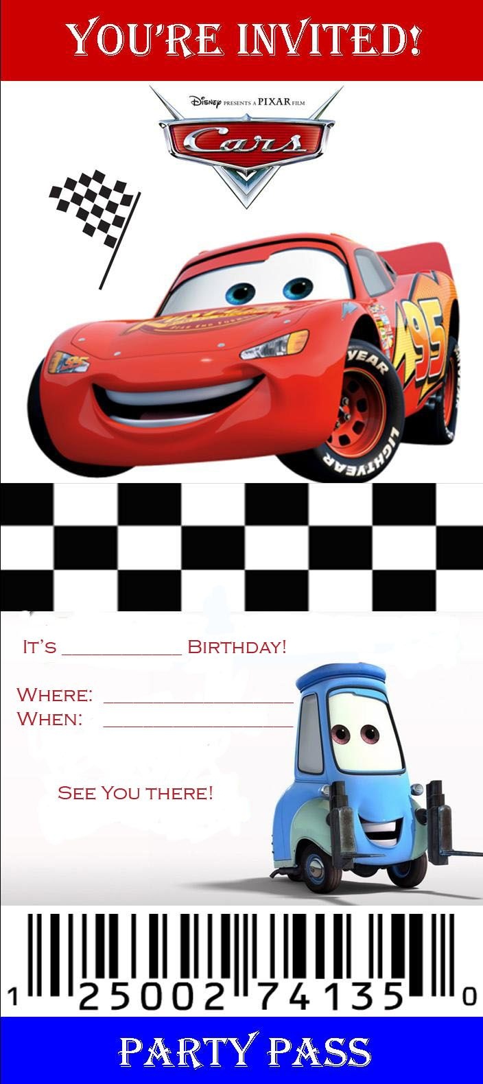 Disney Cars Birthday Invitations Templates | Kaiden&amp;#039;s Bday | Cars - Free Printable Birthday Invitations Cars Theme