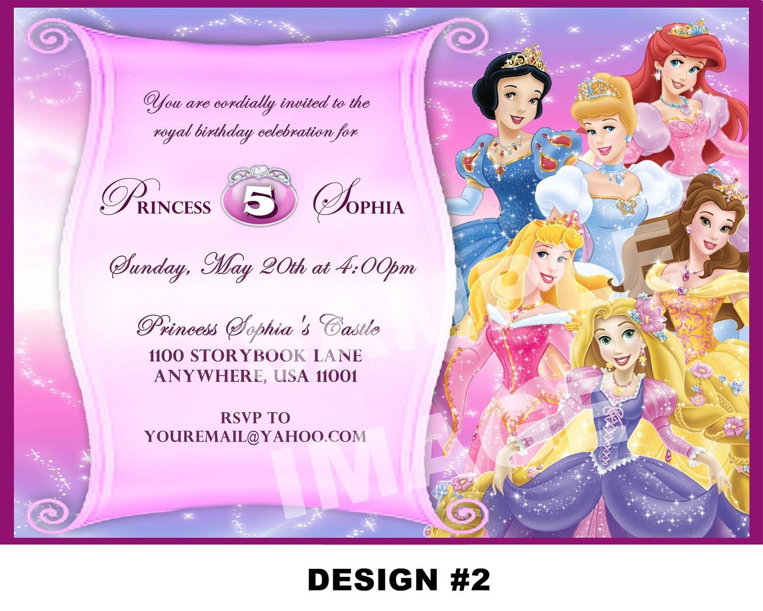 Disney Princess Birthday Invitation Card Maker Free | Baby Shower - Disney Princess Birthday Invitations Free Printable