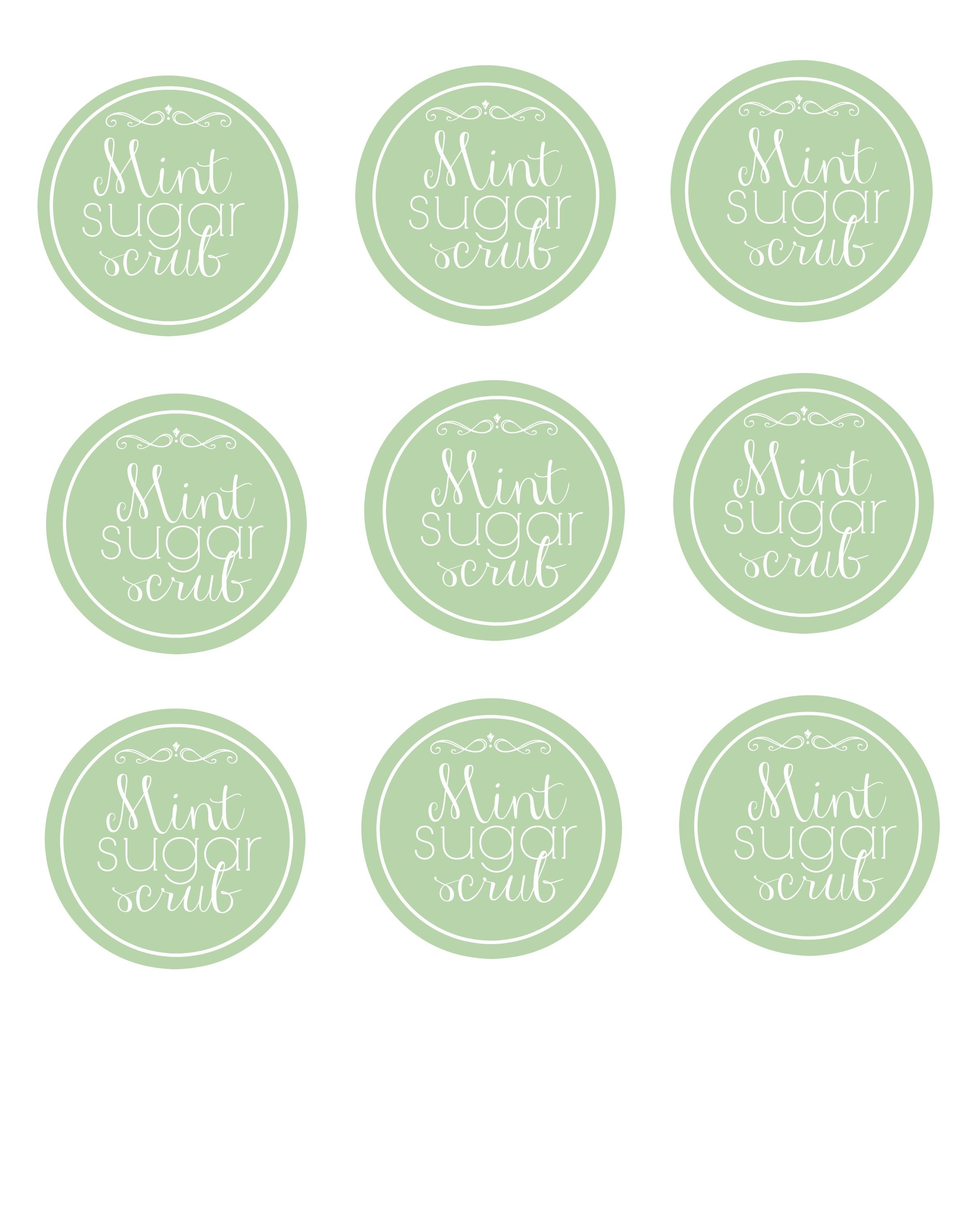 Diy Easy Mint Sugar Scrub {Plus Printable Labels} | St. Patricks Day - Free Printable Sugar Scrub Labels