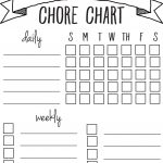 Diy Printable Chore Chart | Free Printables Nov/feb | Chore Chart   Free Printable Chore List