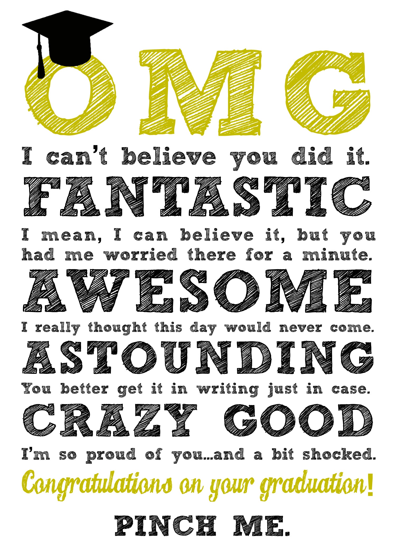 Diy Printable Graduation Cards–&amp;#039;omg&amp;#039; &amp;amp; &amp;#039;be Awesome&amp;#039; - Graduation Cards Free Printable Funny