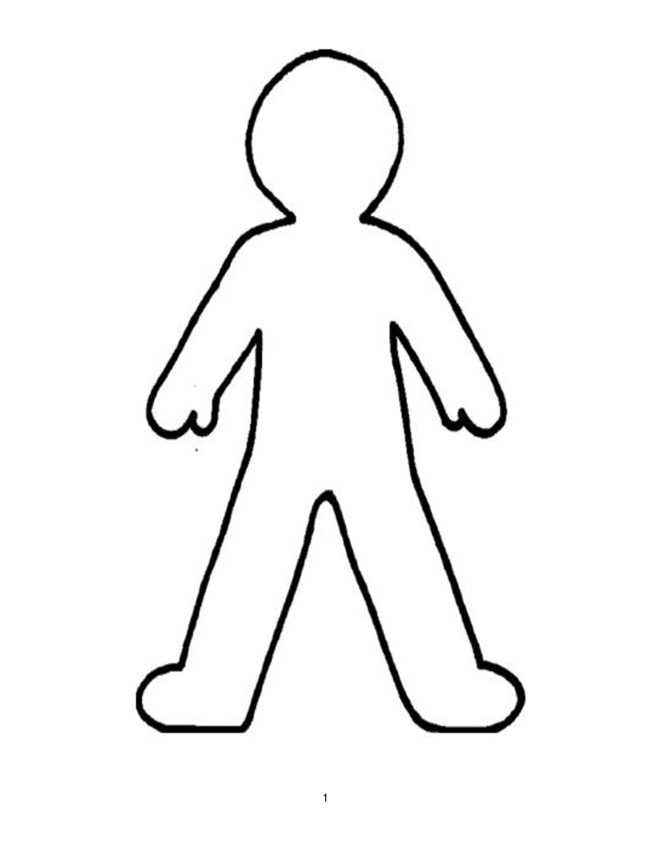 Doll Outline Template - Clipart Best | Printable | Person Outline - Free Printable Human Body Template